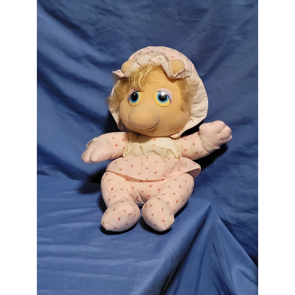 Vintage Pampers Muppet Baby Miss Piggy 11"Hasbro Softies 1984‎ Henson Plush